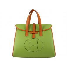Hermes 08c Flap Bag Green